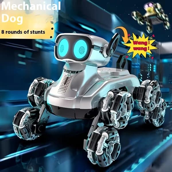 Älykäs robottikoira temppulelu ele- ja kaukosäädöllä lapsille 2.4g RC Gesture