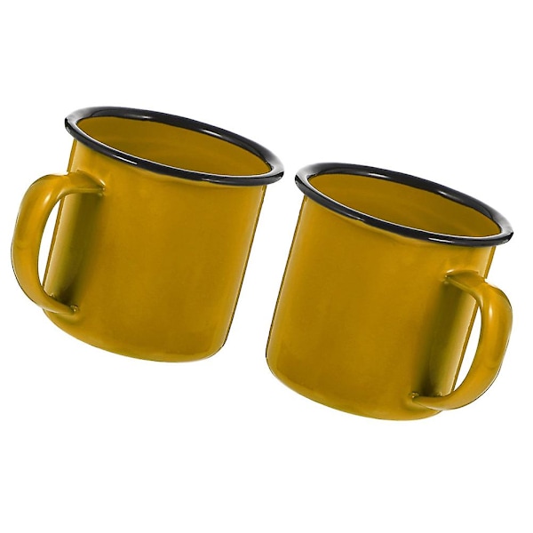 2 emaljerte campingkrus kaffe te reisekopper for kontoret[ZHE]