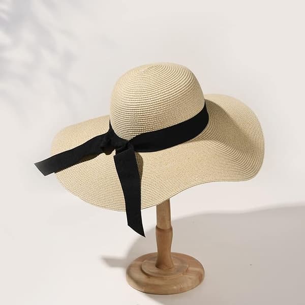 Sommer foldbar strandhat dame solhat med bred skygge