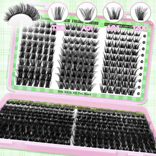 DIY Eyelash Extension Kit Individuelle Vipper Kluster D-krøll Vippekluster