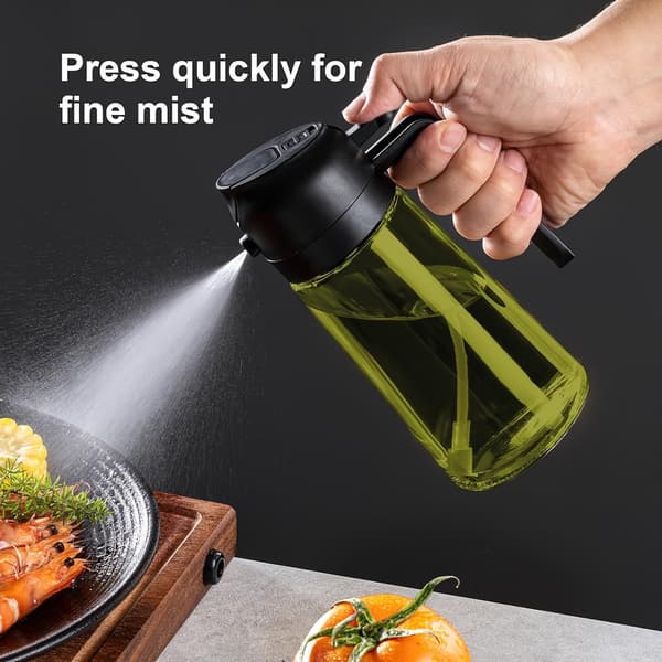 Mörkgrön oljespruta i glas, 2-pack för kök och grillning Black + Black