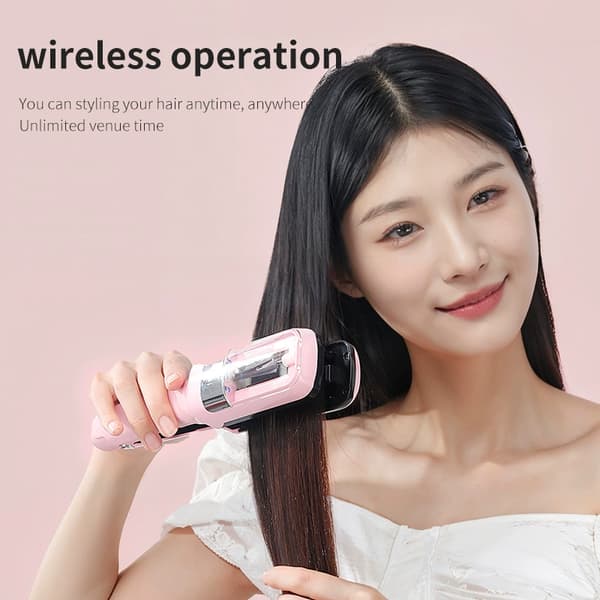 Cordless Rechargeable Split End Trimmer for Automatic Frizz and Broken Hair Repair Pink