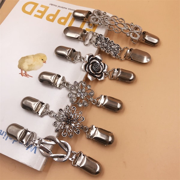 Set med skjortklämmor för att säkra kläder, klänningsrygg cinch scarf clips kappa spänne kofta [ZHE]