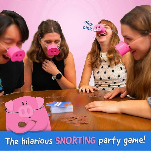 Oinkcredible Snort & Laugh Party Game with 150 Challenge Cards 2PCS