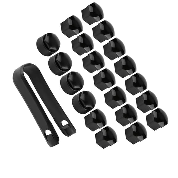 20 st 17 mm hjulbultar bilnav stöldskyddsskydd svart 0.1