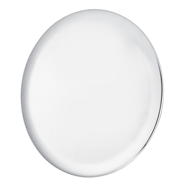 28 cm Rund Serveringsbrett i Rustfritt Stål Frukt Snacks Oppbevaringsholder Serveringsbrett Stor Rund Sølv