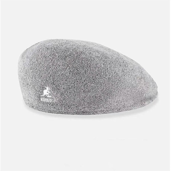 Kangol Wool 504 Litteä Lakki Miehille & Naisille Rento Villainen Baretti Talvi Newsboy Lakit Vaaleanharmaa Light Grey M