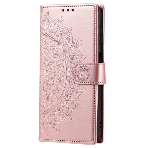 Samsung S22 Mandala Plånboksfodral - Ros[ZHE] Rosa guld