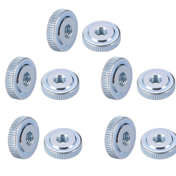 10ST Runde Muttere Metrisk Grovgjenge Sett 10PCS 10PCS