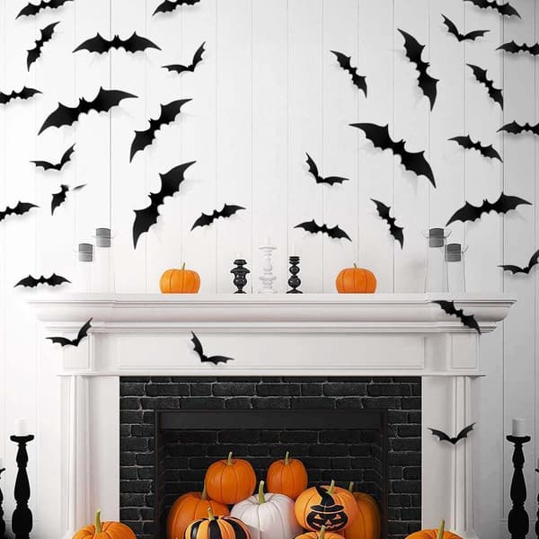 Lepakkoseinätarrat ja ikkunatarrat Halloween-sisustukseen