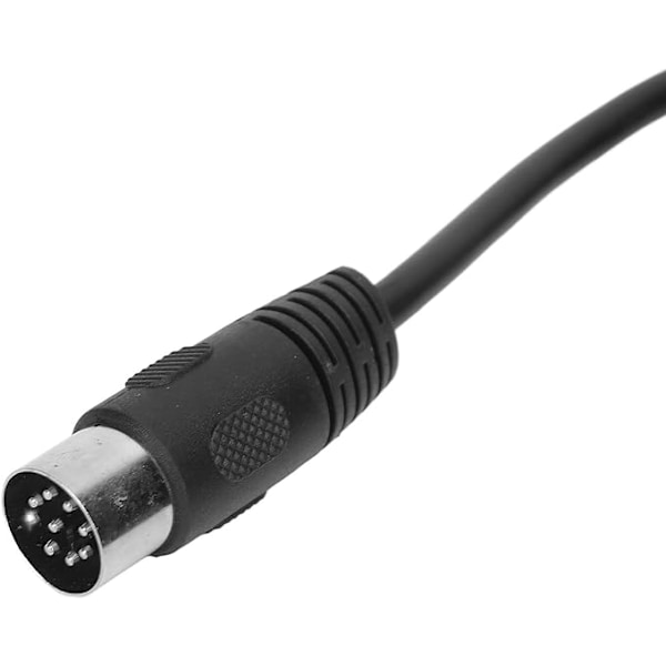 8-pin MIDI splitter-kabel, med en hannkontakt koblet til to hunn DIN 8-pin porter