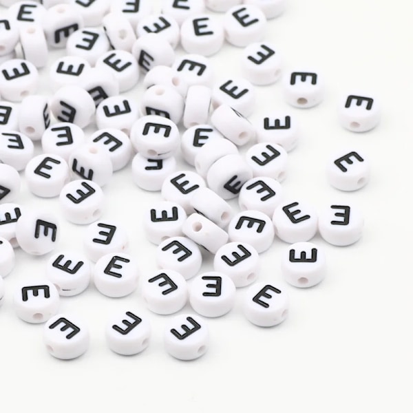 7x4mm Akryl Alfabet Bogstav Perler til DIY Smykkefremstilling 50/100/200 stk. [ZHE] C