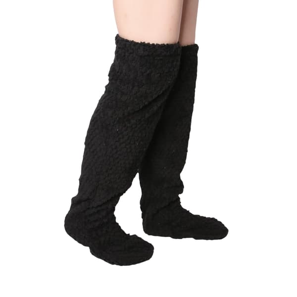 Snuggs Koselige Knestrømper med Snuggle Paws Design Black Merbau size