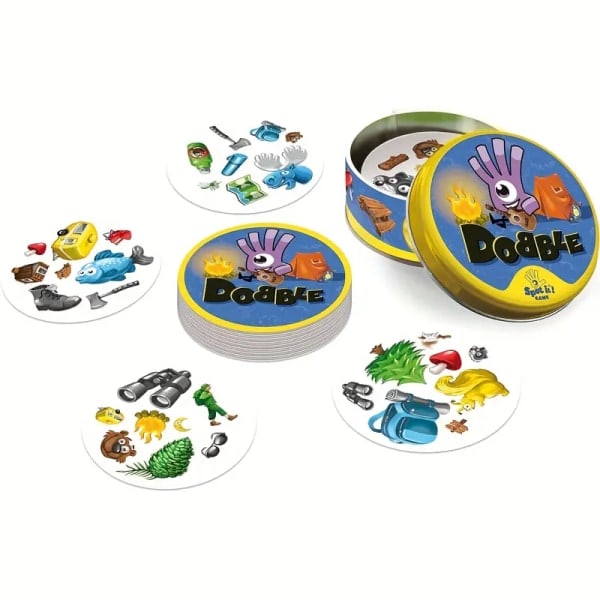 Camping-korttipeli Dobble Matching Game Hauska lastenpeli perhelomalle Peliyömatkapeli lapsille Englannin perusaakkoset