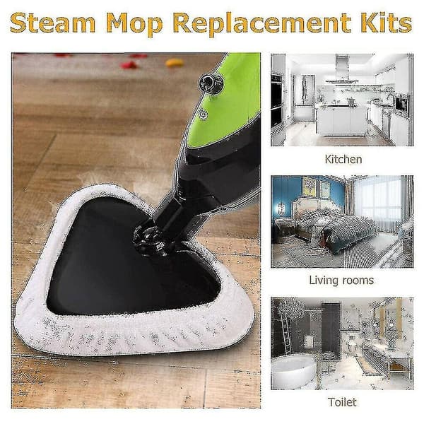 6-pakke vaskbare mikrofiber dampmoppputer, kompatible med H2O X5 dampmopper [ZHE]