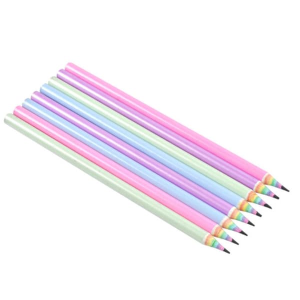 Rainbow Pencils for Kids, Primary School Writing and Drawing Pencils, Roller Pencils 12-Pack