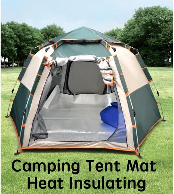 Aluminium Camping Mat, Foam Sleeping Mat for Camping, Aluminum Foil Insulation Mat, Reflective Mat, Tent Mat, Ground Mat