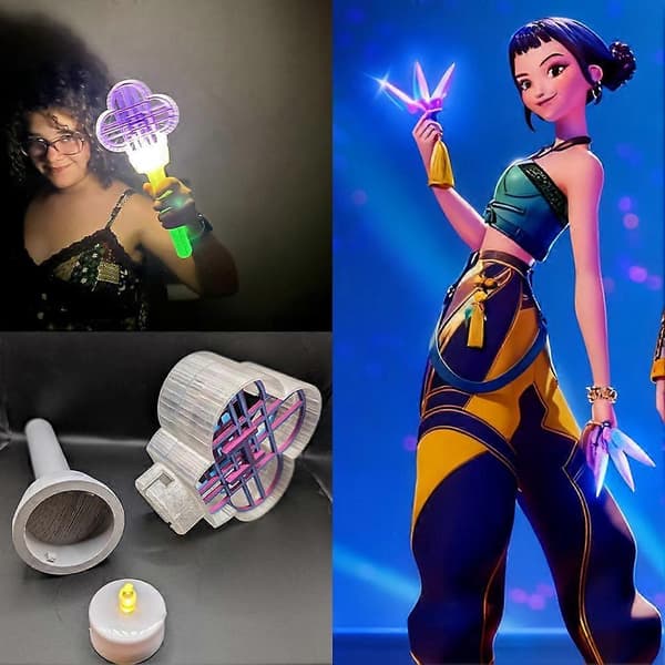 K-Pop Dæmonjæger 28cm LED Cheer Stick Witcher Anime Koncertgave White