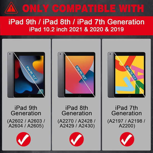 Barnfodral för iPad 10.2\" 9:e/8:e/7:e generationen med robust stativ [ZHE]