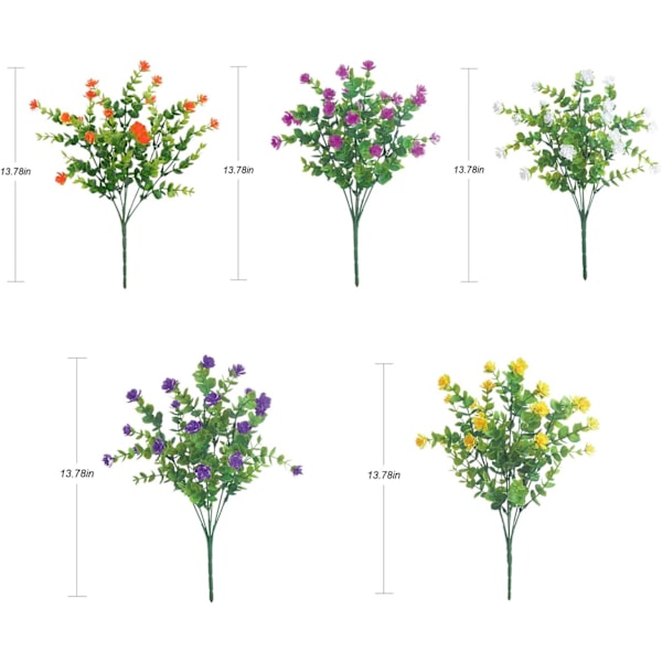 5-pack konstgjorda buketter (fem färger)