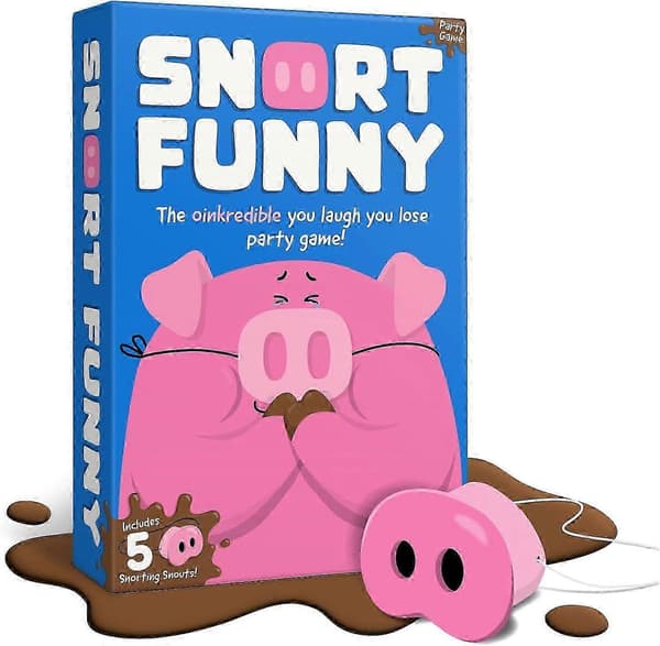 Oinkcredible Snort & Laugh -juhlapeli 150 haastekortilla 2PCS