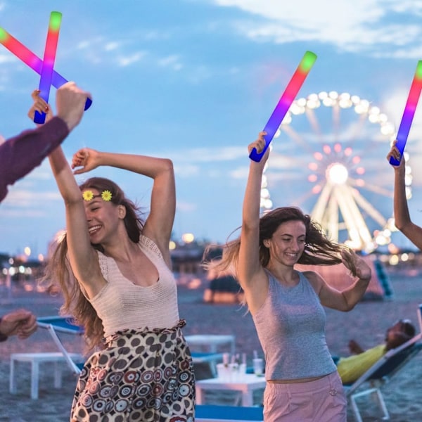 50 stk. LED Skum Glow Sticks Lys Sticks Glow Party Tilbehør 3 Modes Blinkende 50 stk. [ch]