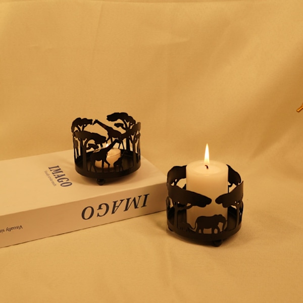 Kreativ Järnljusstake Cirkulär Ljusstake GIRAFF GIRAFF Giraffe Giraffe