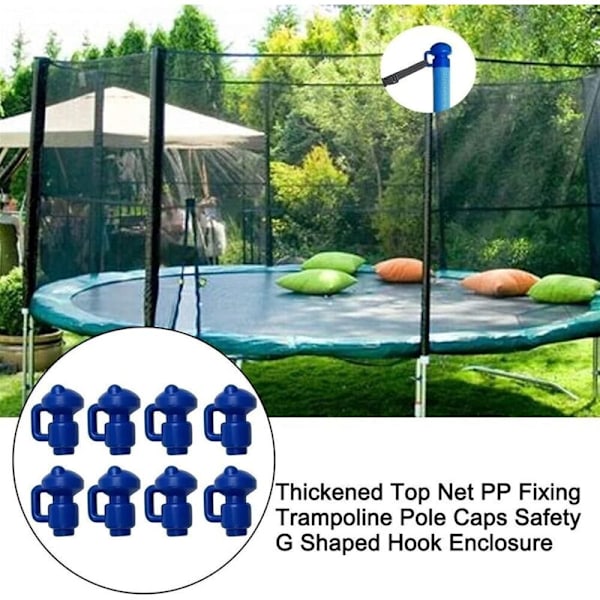 Trampolinstängsel diameterdelar, säkerhetsnätfästen för studsmatta, trampolintillbehör, lämplig för stolpar med 2,5-2,8 cm diameter