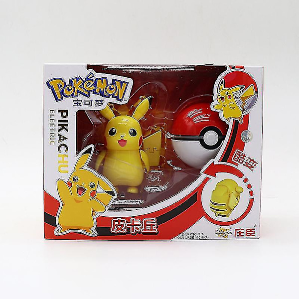Muodonmuuttunut Pikachu-nukke Pokepallo Lelu Lapsille Lahja Muodonmuuttuneet lelut Pikachu