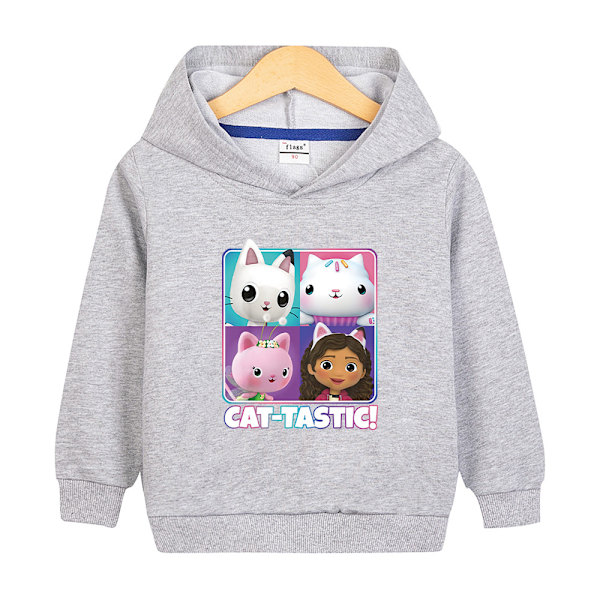 Hoodies Gabby's Dollhouse Pullover Jacka Kappa Present Grå Grey 150cm