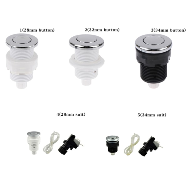 28/32/34 mm Pneumatisk Trykknap til Badekar 3(34mm button)