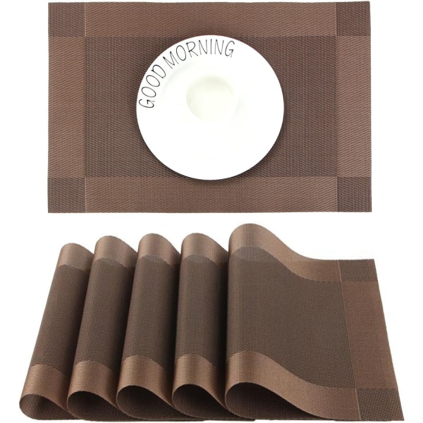 PVC Bordstablett Halkfri Tvättbar Värmebeständig Rektangulär Vinyl P
