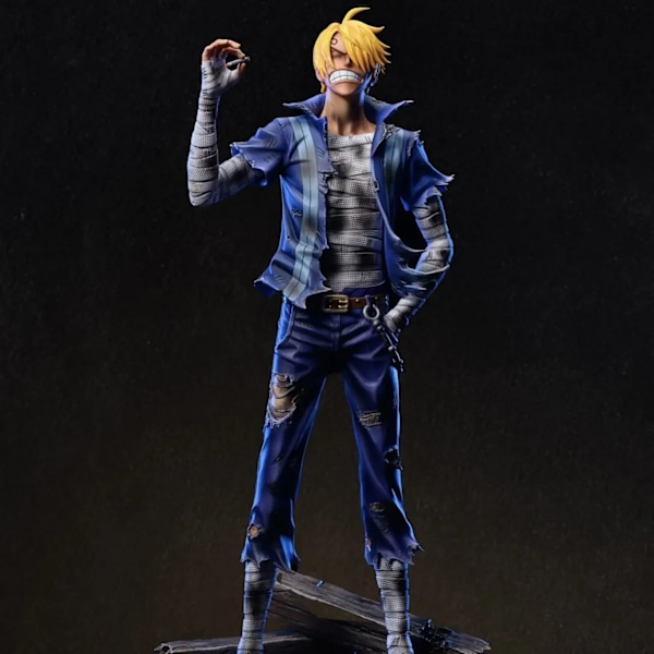 30 cm One Piece Anime Action Figur Roronoa Zoro Vinsmoke Sanji Stående Pvc Statuette Figur Model Samling Dreng Legetøj Gaver