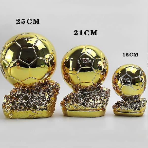 Ballon d'Or Replika Trofé 21cm, Samlarobjekt för Fotbollsfans [ZHE] 21cm