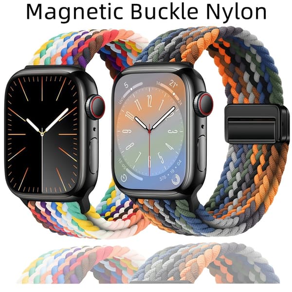 Elastisk vævet nylon Solo Loop rem til Apple Watch 38mm til 49mm Stjärnfärg 38mm 40mm 41mm S11(10)-42mm