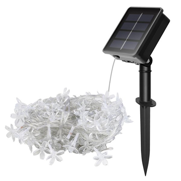 Set med 2 IP65 Vattentäta Utomhus Solcellslampor (Varmvitt Ljus)