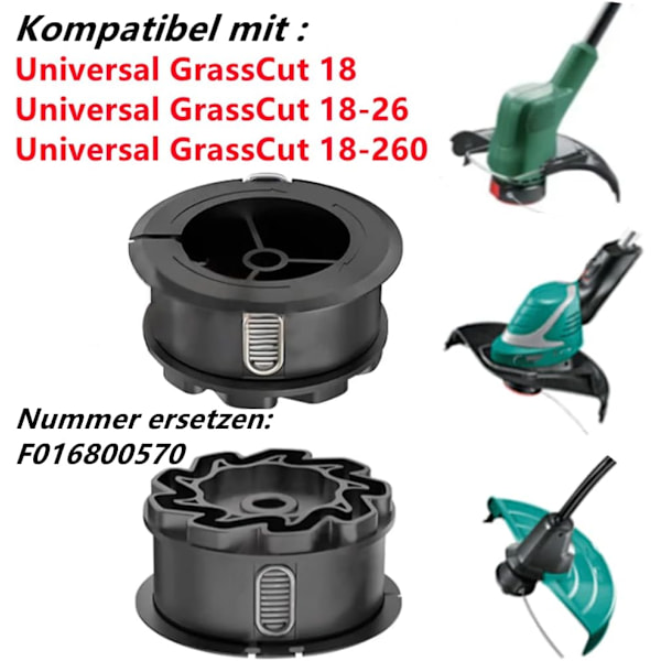 Linspolar Bosch UniversalGrassCut ‎18/18-26/18-260:lle, korvaavat linspolat, trimmeri F016800570 (3 kpl)