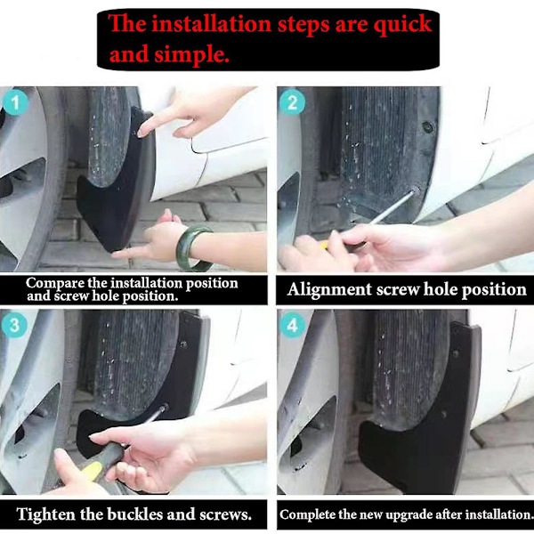 4x Bilskærme til Skoda Octavia A7 5E 2013-2018 Mudflaps Stænkskydd Mud Flap Mudguards Fender Foran Bag Car-styling