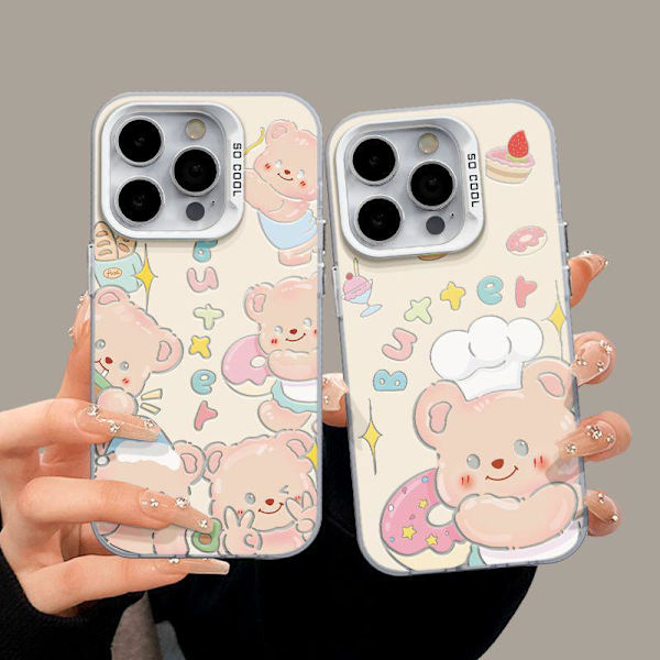 iphone muoti värikäs söpö matkapuhelinkotelo söpö karhu matkapuhelinkotelo 13 pro max Style 1