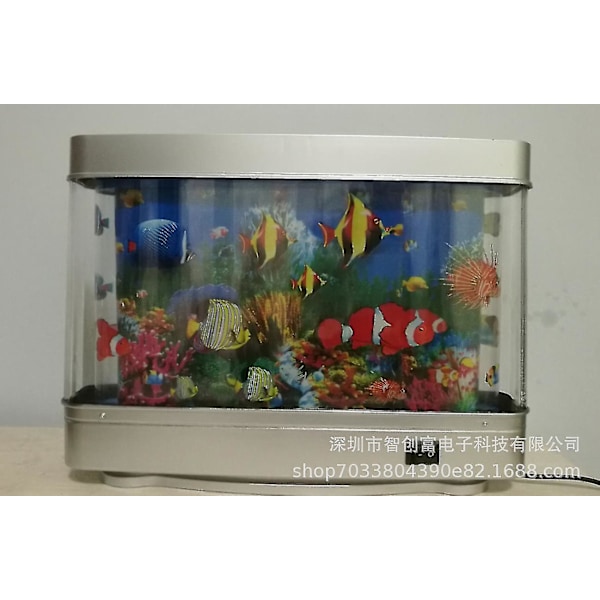 Kunstig Tropisk Fisk Delfin Akvarium Dekorativ Lampe Virtuelt Hav I Bevegelse Belysning Bevegelig LED Tank Dekorasjon Landskap
