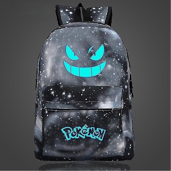 Ny Pokémon Rygsæk Lysende Skolesæk Til Drenge Piger Studerende Rejsetaske Vandafvisende Slidstærk Mochilas-WELLNGS Orange