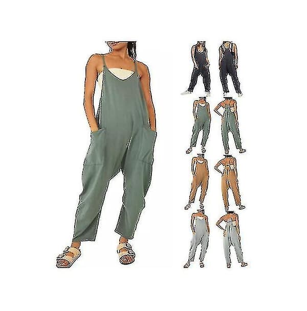 Ny Free People Movement Hot Shot Jumpsuit for kvinner, grå
