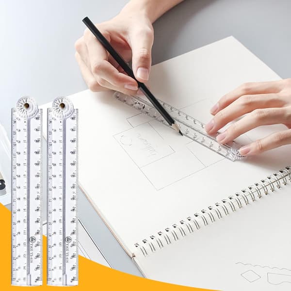 3-pack Foldable Rulers, School Supplies Ruler Foldable Transparent Straight Ruler Bendable Geometric Ruler Flexible Plastic Ruler For School Children
