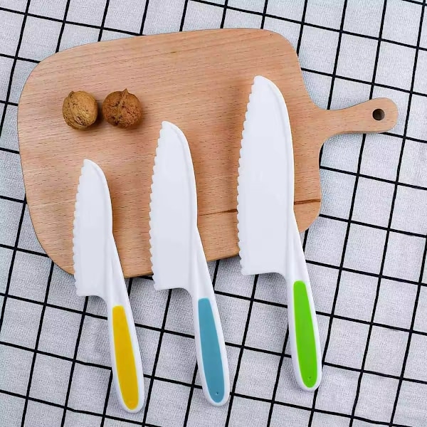 Barnbakningskök Kökskniv Köksset Barnkök Köksredskap 6 delar Flerfärgad Multicolor multifärg