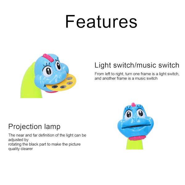 Multifunksjonelt tegnebord for barn LED-projektor Maletavle Pedagogisk leketøy (Blå)