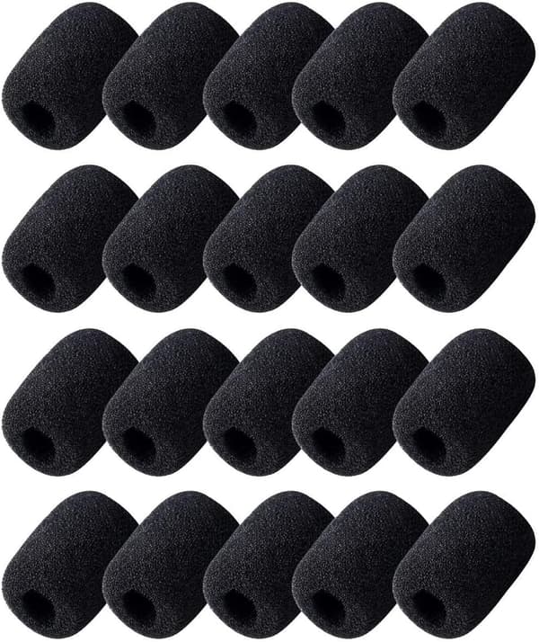 20-pack skummikrofonvindskydd för klassrum och utomhusbruk [ZHE]
