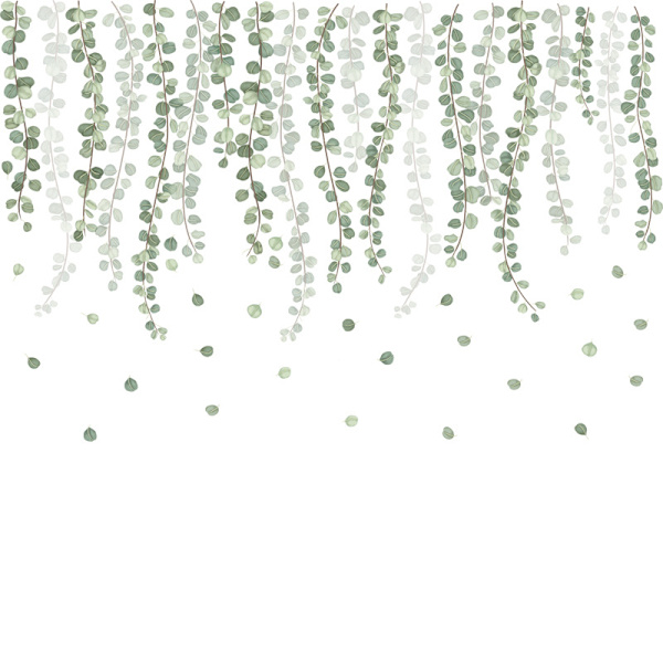 Hængende Vinstokke String of Pearls Vine Blade Vægstickere, Aftagelige