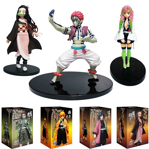 Demon Slayer -hahmo Kamado Tanjirou Action Figura Anime Agatsuma Zenitsu Nezuko Warrior Nej Yaiba Kimetsu PVC-mallitoimintahahmo