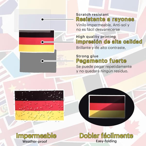 World Flag Stickers Car Sticker Suitcase Flags