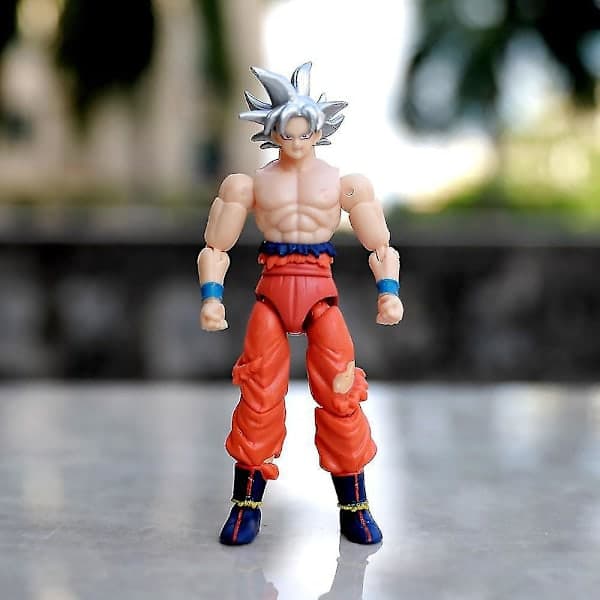 Dragon Ball Goku Actionfigur 5-pack, Anime Samlarleksaksset i blått Blue size
